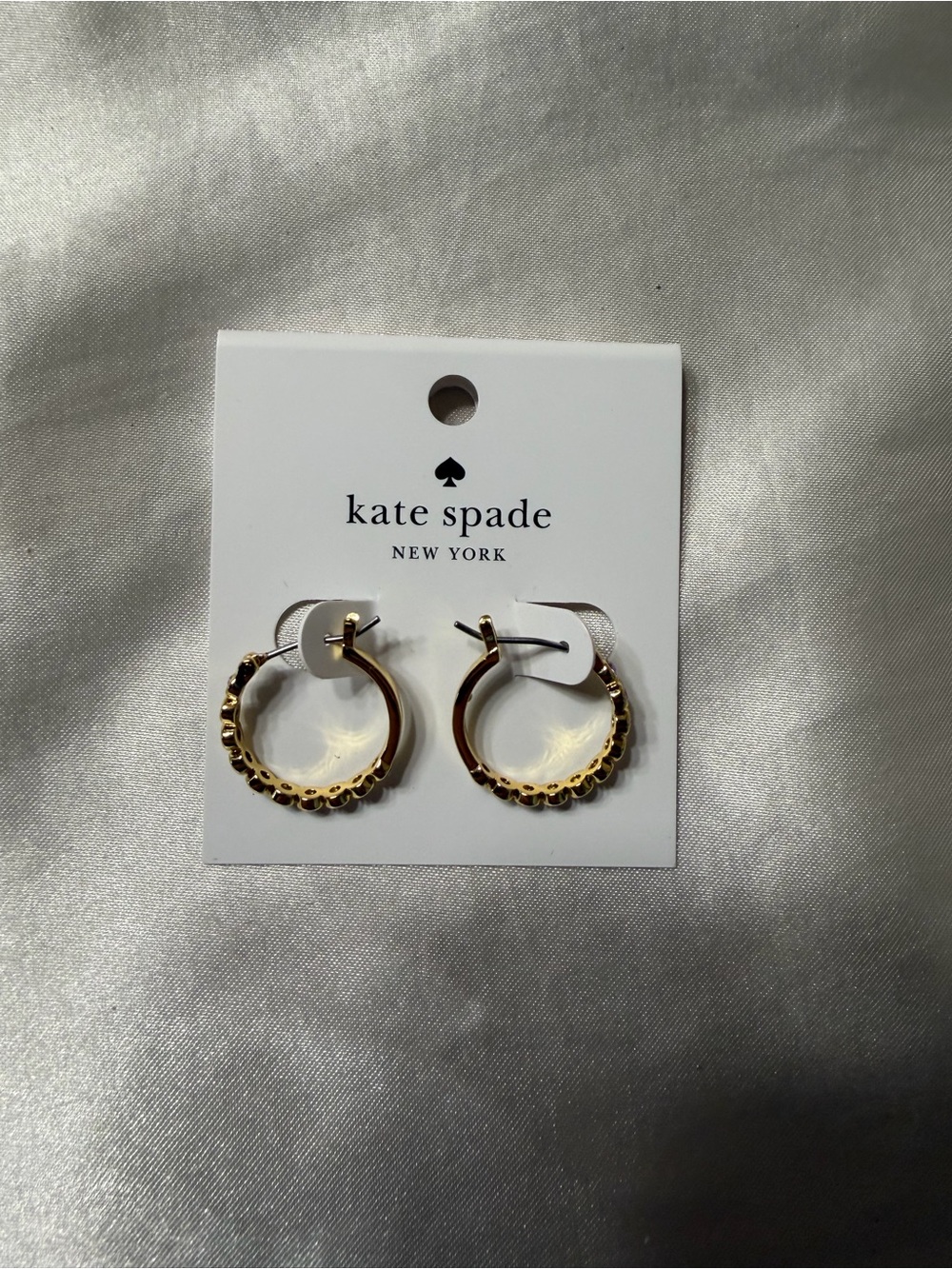 Kate spade crystal hoop earrings